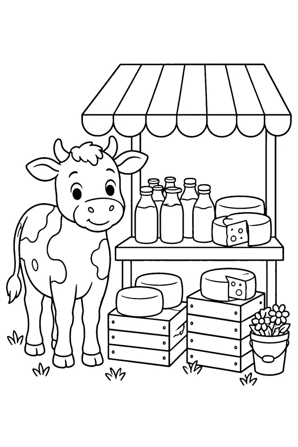 Market Stall Cow