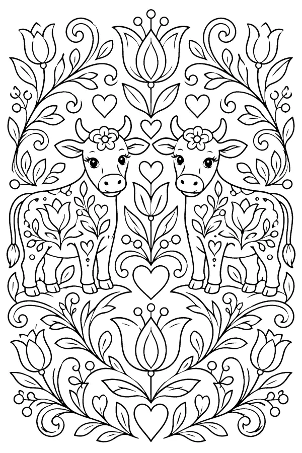 Symmetric Cow Garland