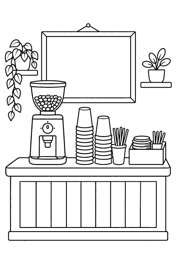 Cafe Counter Scene