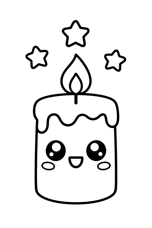 Kawaii Candle Stars