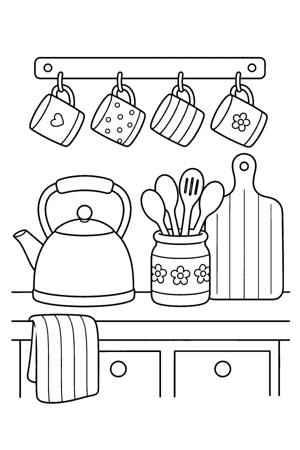 Kitchen Counter Mugs