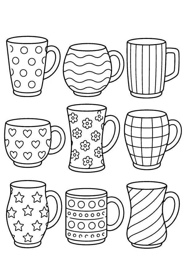 Patterned Mug Grid