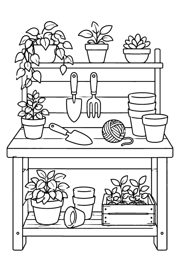 Potting Bench Garden