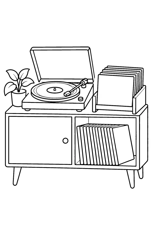 Record Player Cabinet