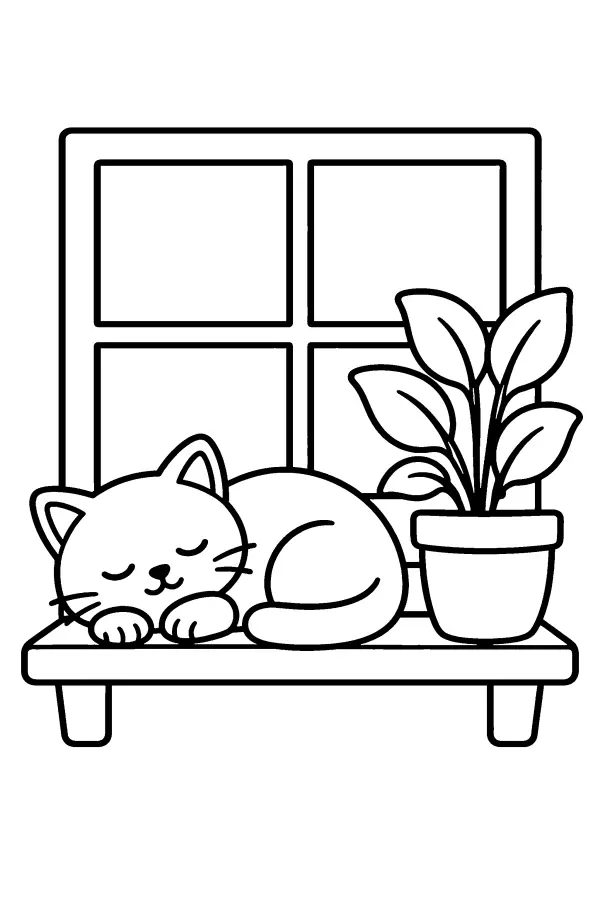 Window Sill Cat
