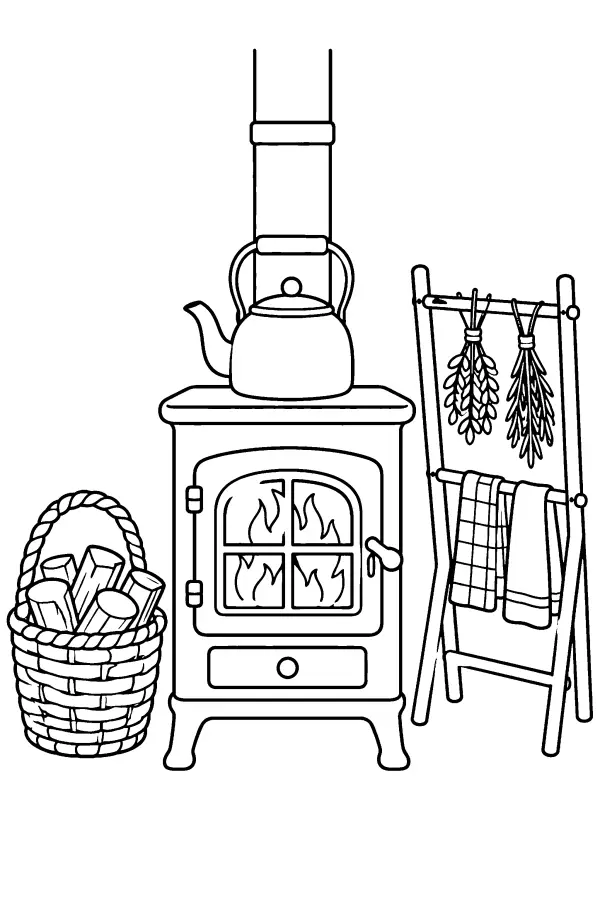 Wood Stove Scene