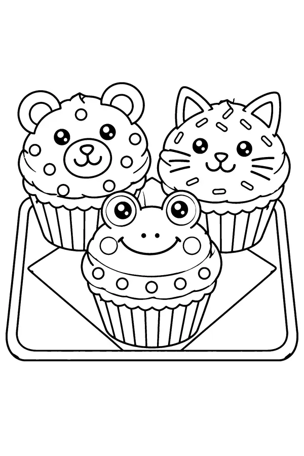 Animal Face Cupcakes