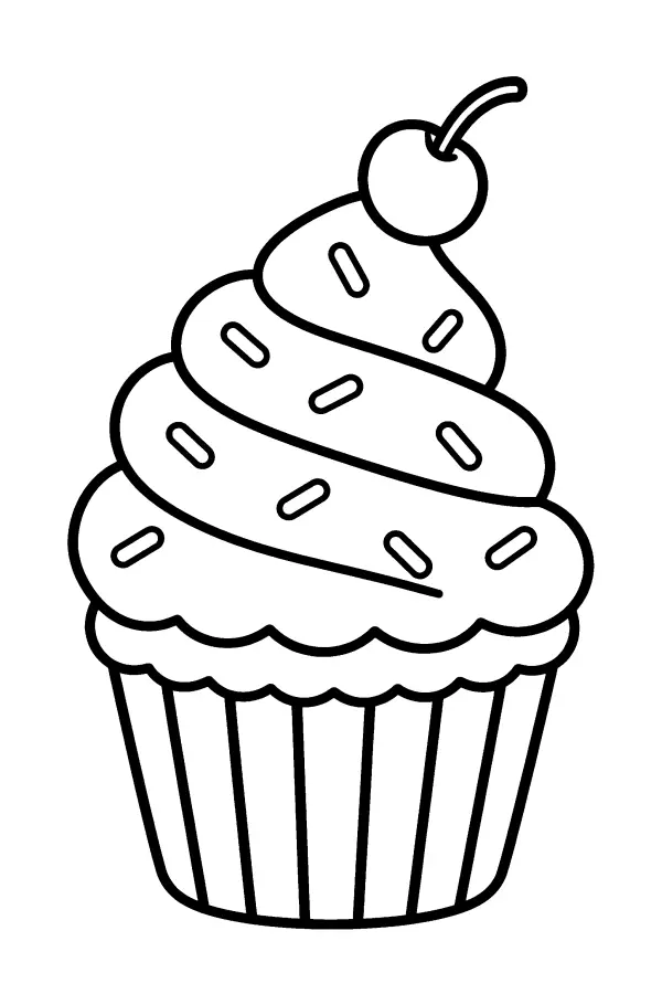 Cherry Swirl Cupcake