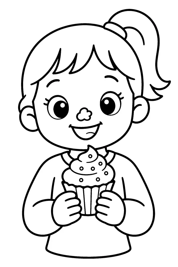 Child Holding Cupcake