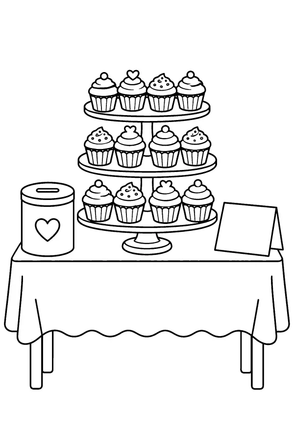 Cupcake Sale Table