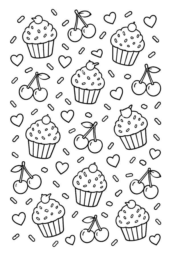 Cupcake Sprinkle Pattern