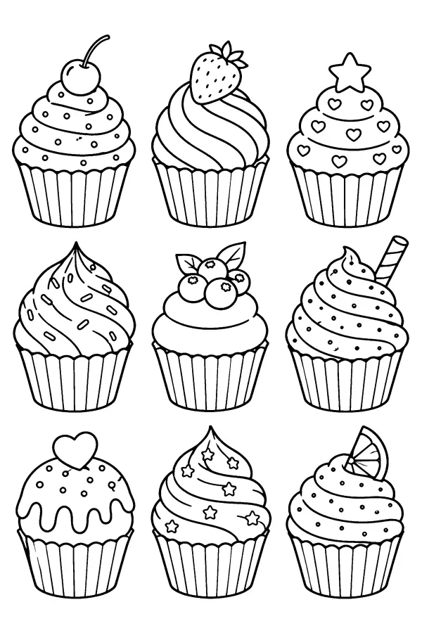Cupcake Swirl Grid