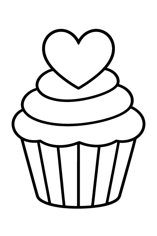 Heart Topped Cupcake