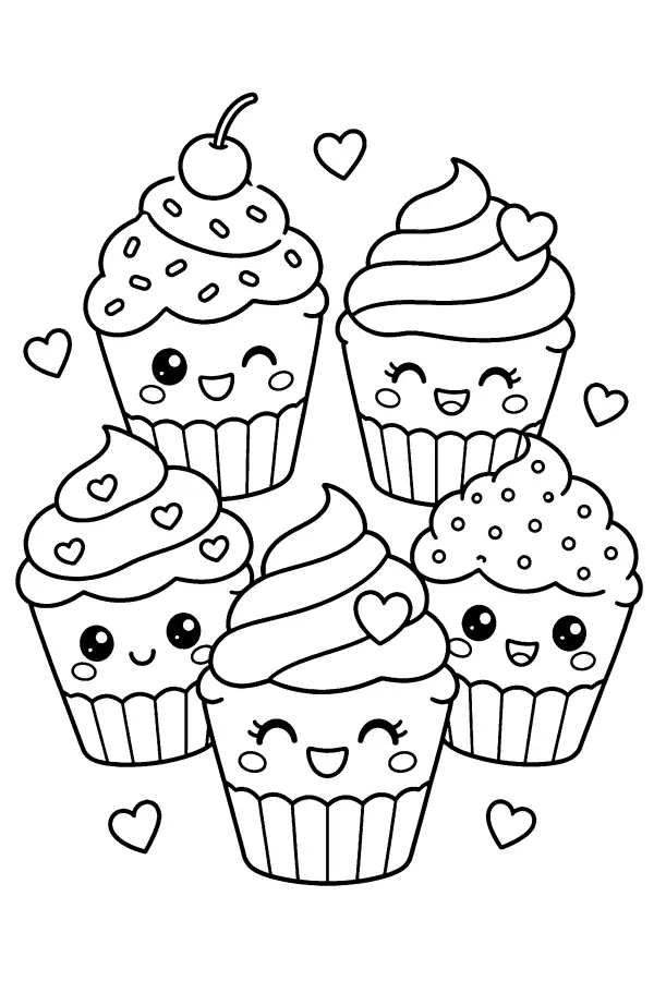 Kawaii Cupcake Cluster