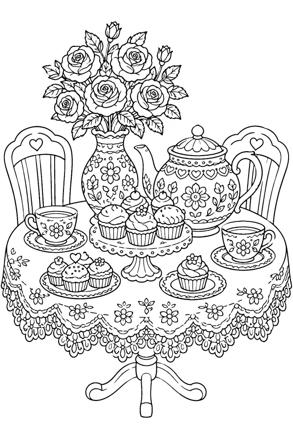 Rose Tea Table