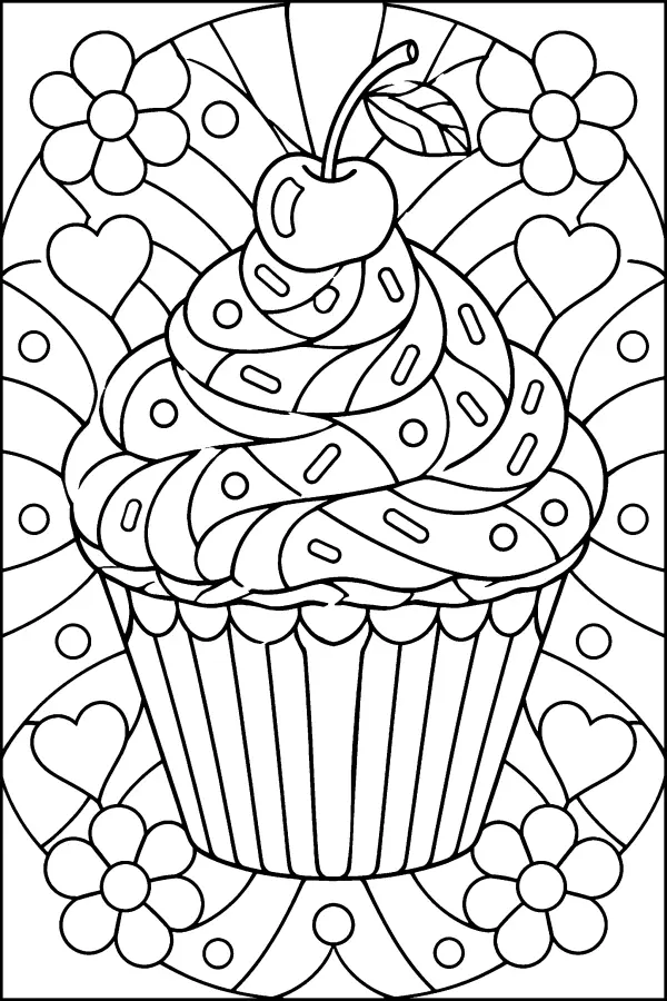 Stained Glass Cupcake