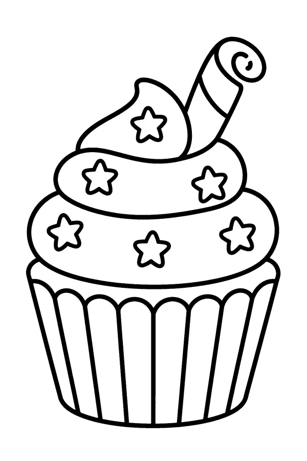 Star Topped Cupcake