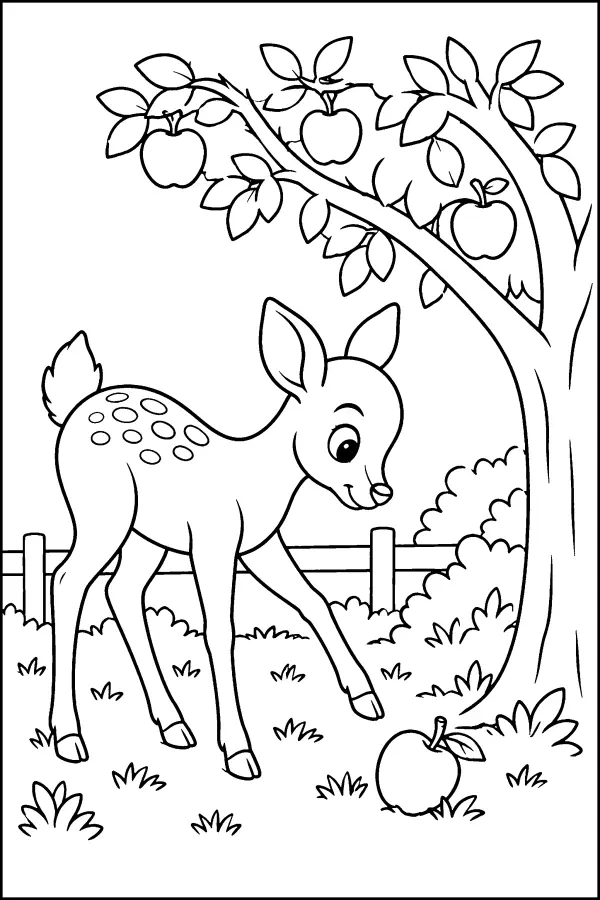 Deer In The Orchard
