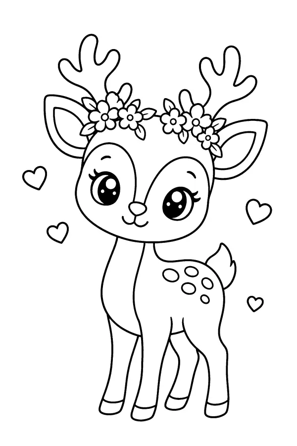 Flower Antler Fawn
