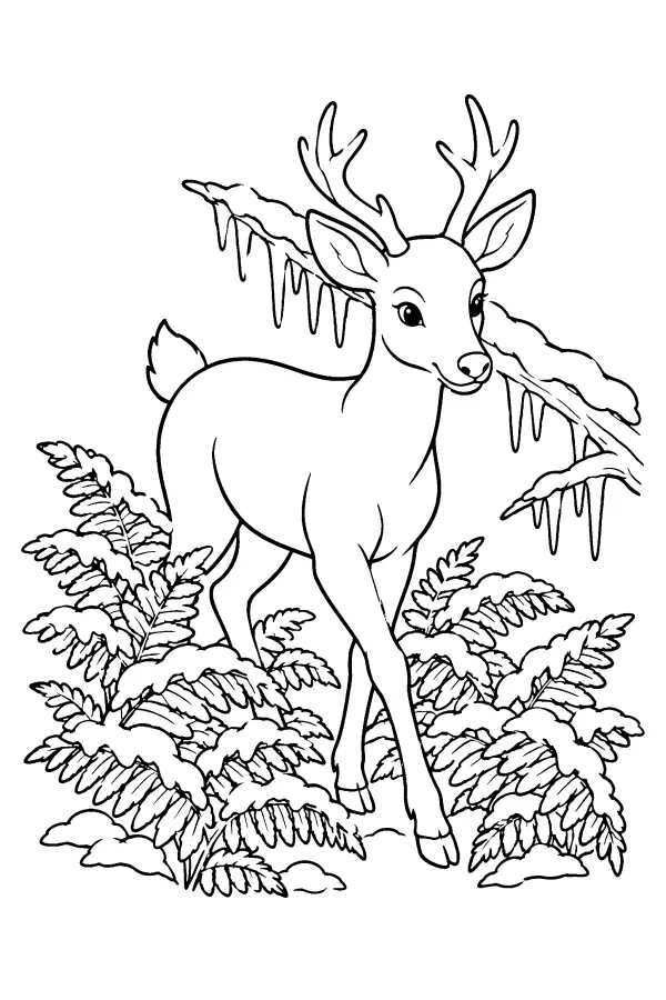 Frosted Fern Deer
