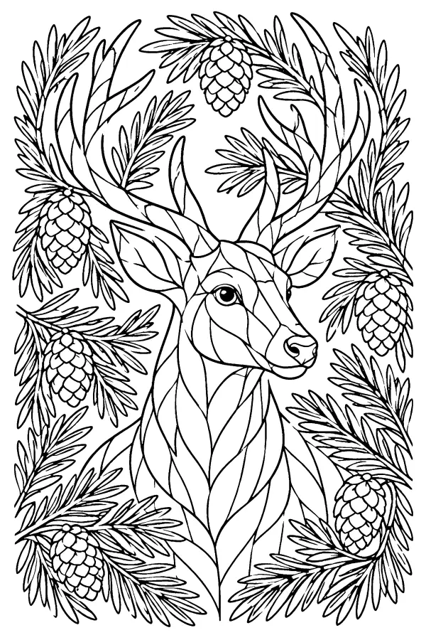 Stag In Pines