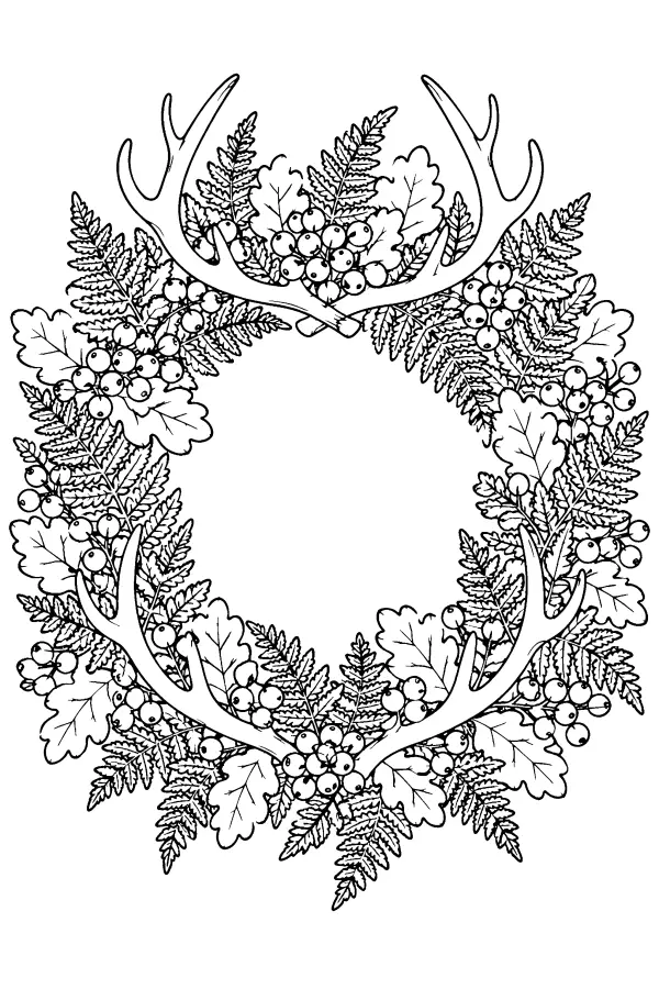 Woodland Antler Wreath