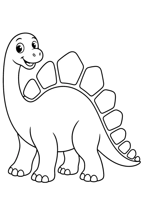 Coloriage de dinosaure avec grands panneaux à remplir