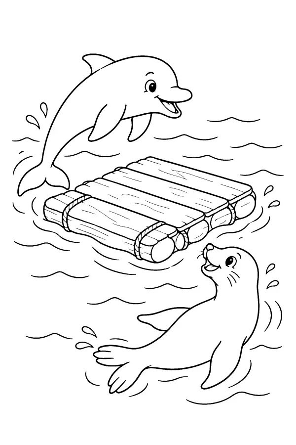 Dolphin and Sea Lion Raft