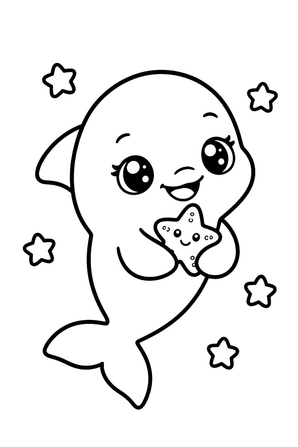 Dolphin With Starfish