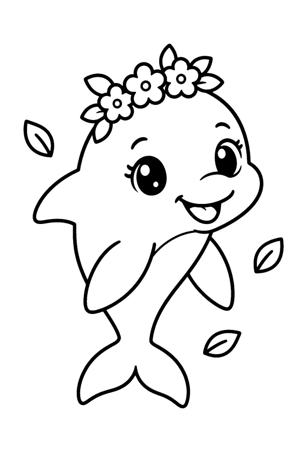 Flower Crown Dolphin