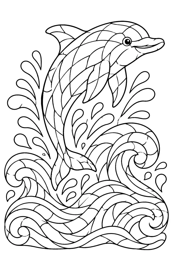 Glass Dolphin Waves