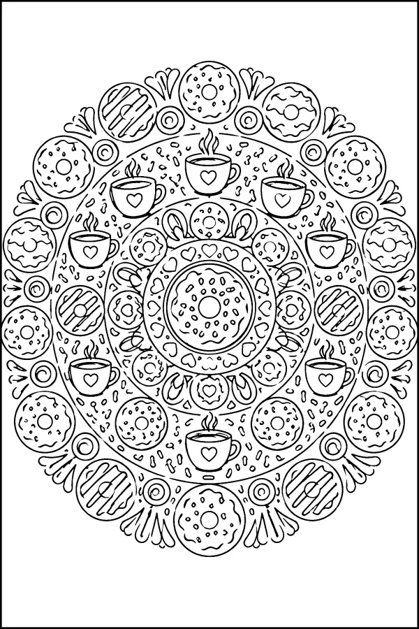 Coffee Donut Mandala