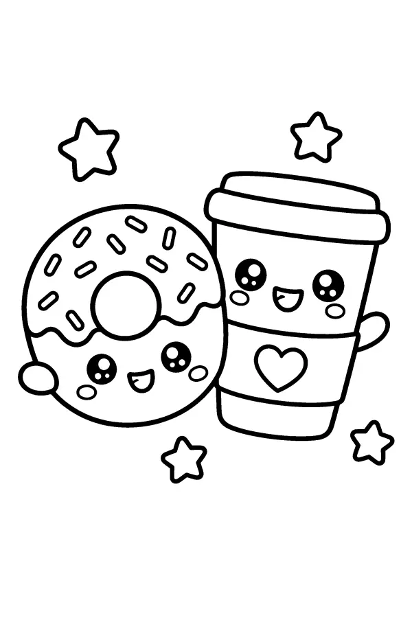 Donut And Coffee Friend