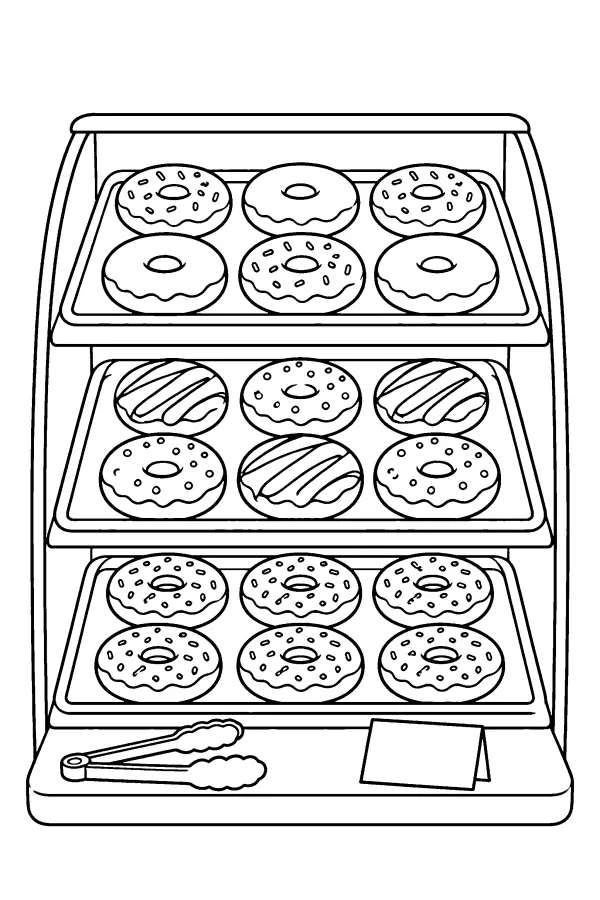 Donut Bakery Case