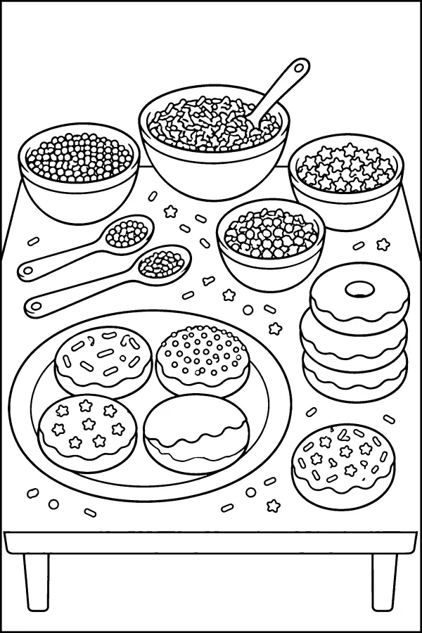 Donut Decorating Table