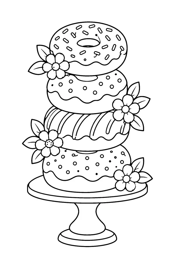 Donut Floral Tower