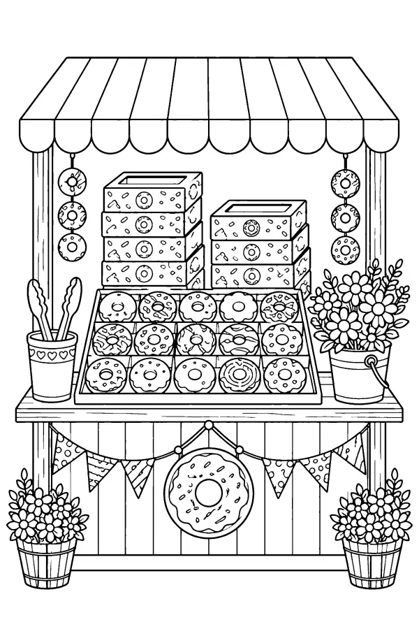 Donut Flower Stall