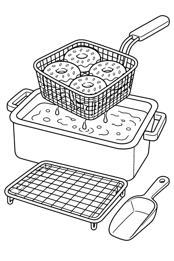 Donuts In Fryer Basket