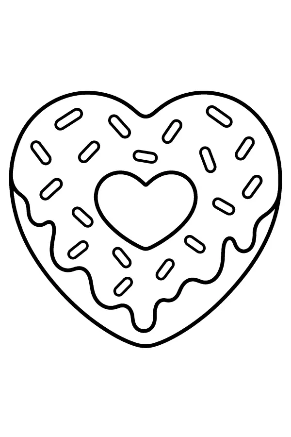 Heart Frosted Donut