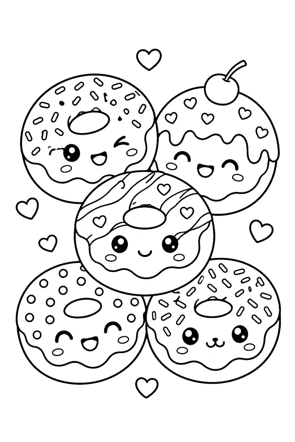Kawaii Donut Cluster