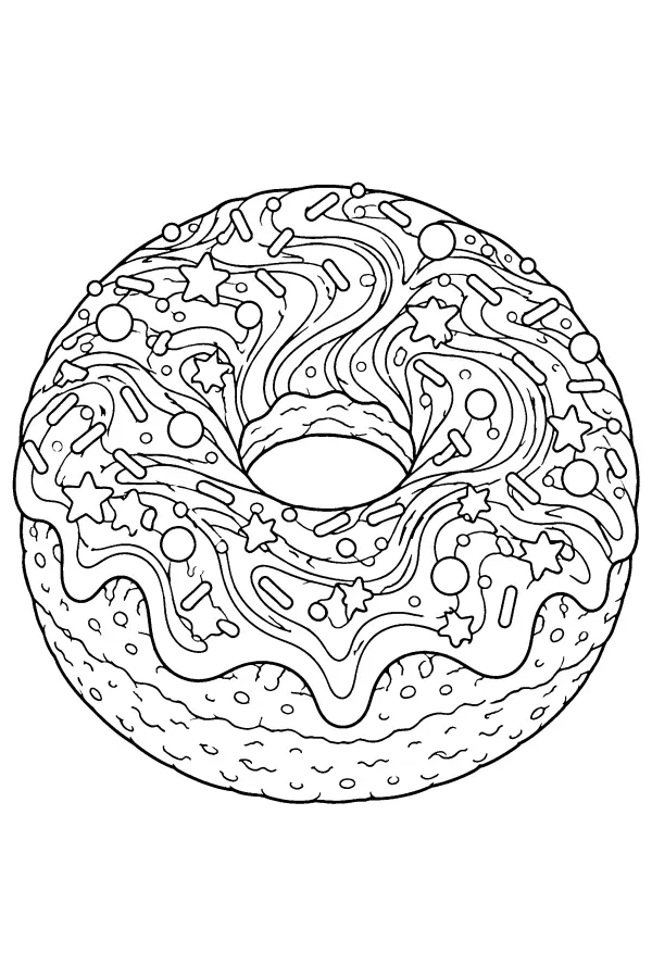 Marbled Sprinkle Donut