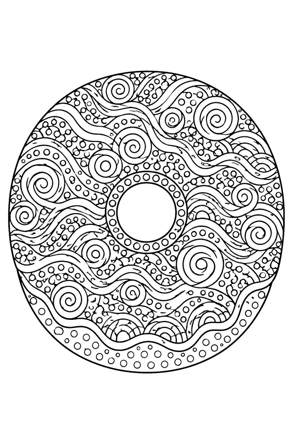 Patterned Ring Donut