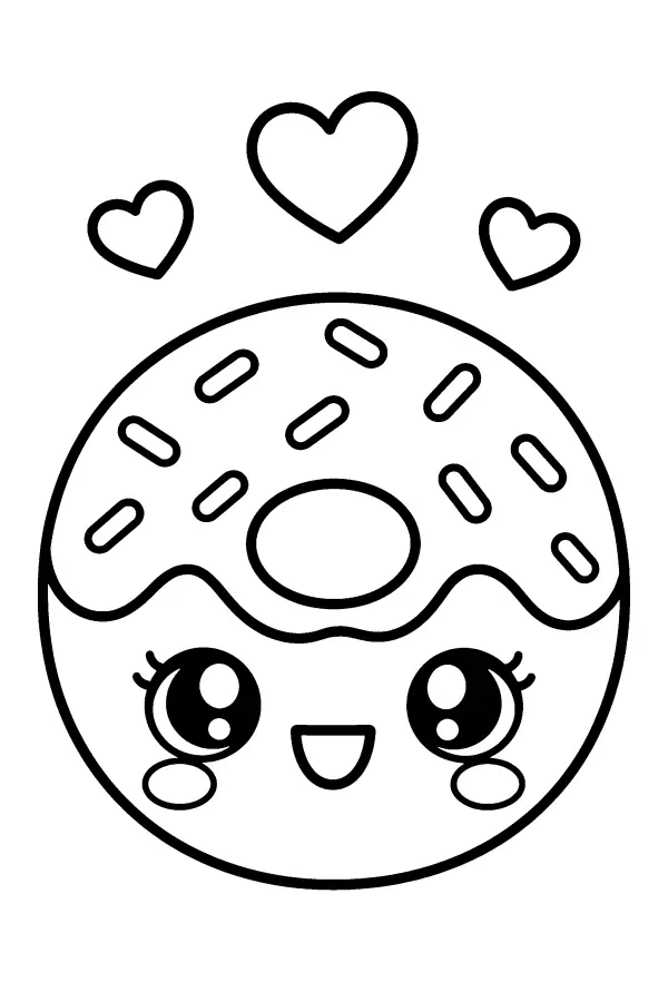 Smiling Donut Hearts