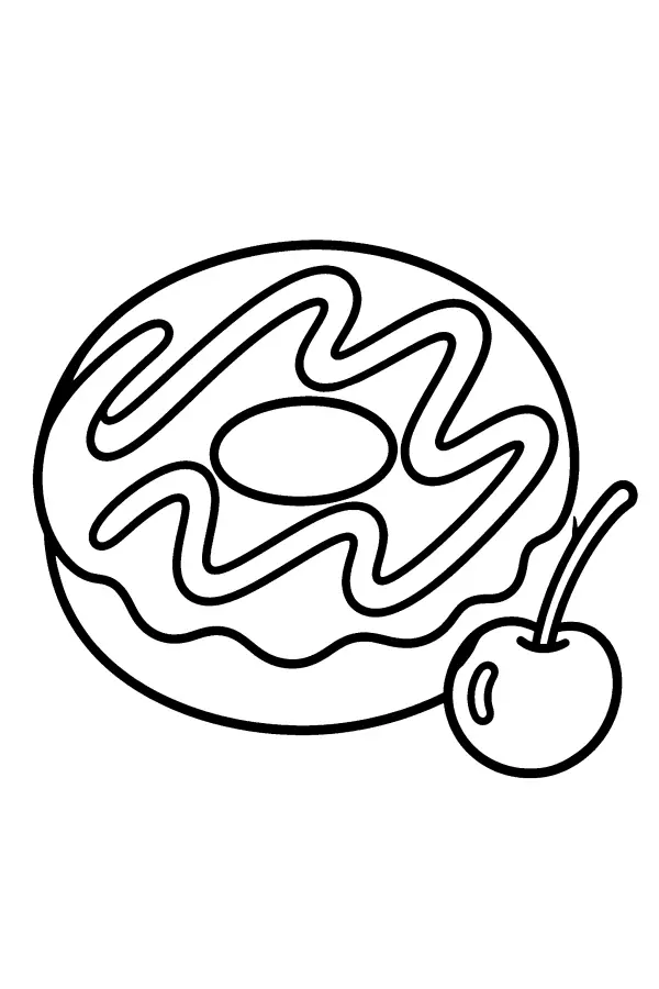 Zigzag Donut Cherry