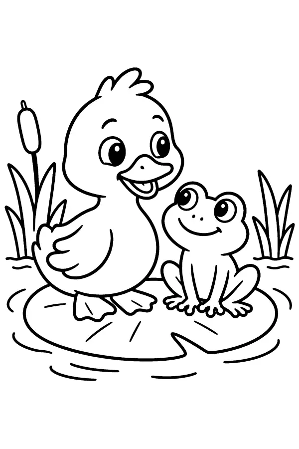Duck And Frog
