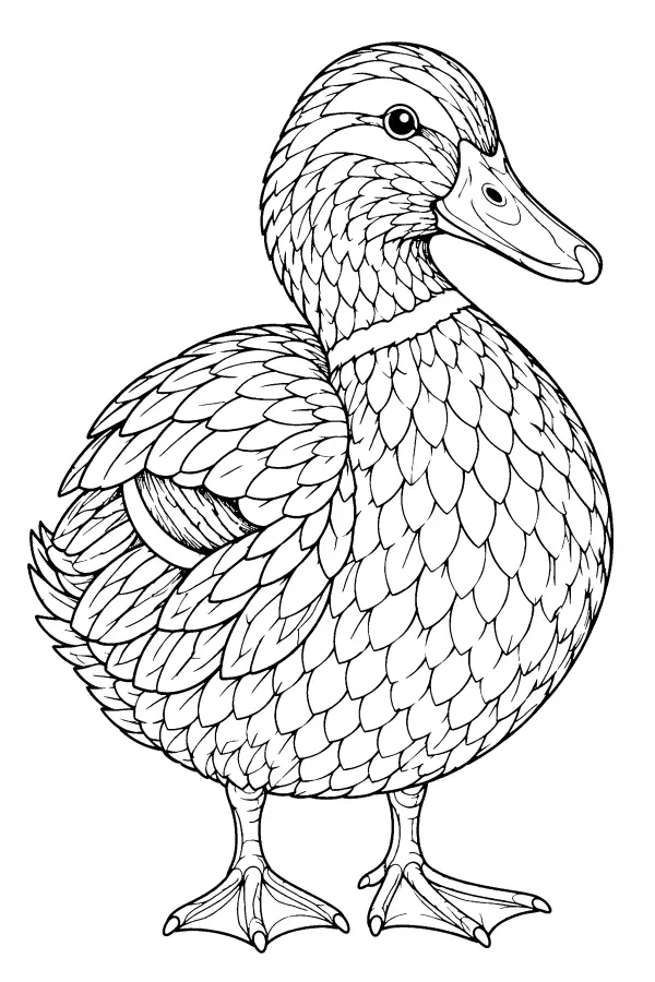 Patterned Mallard Portrait