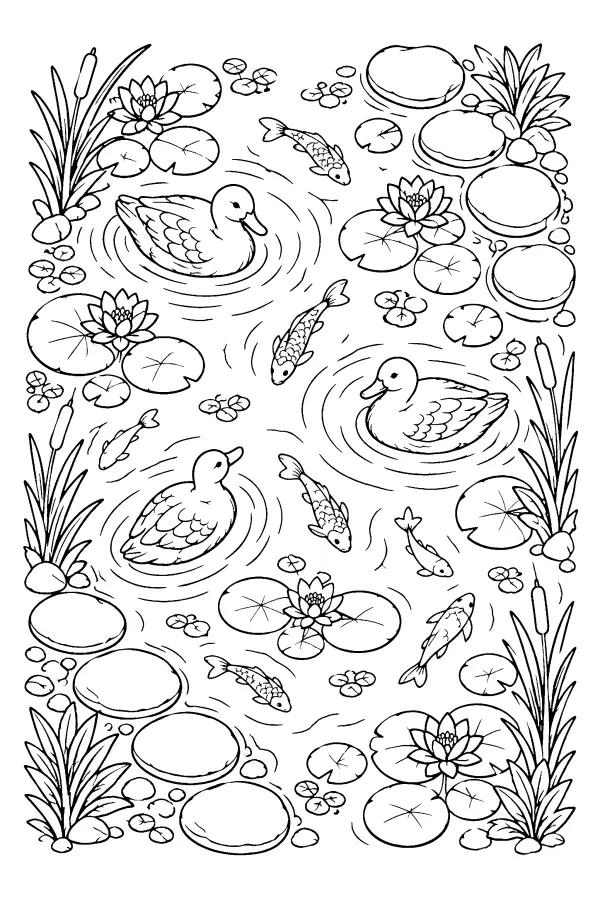 Pond Stones And Ripples
