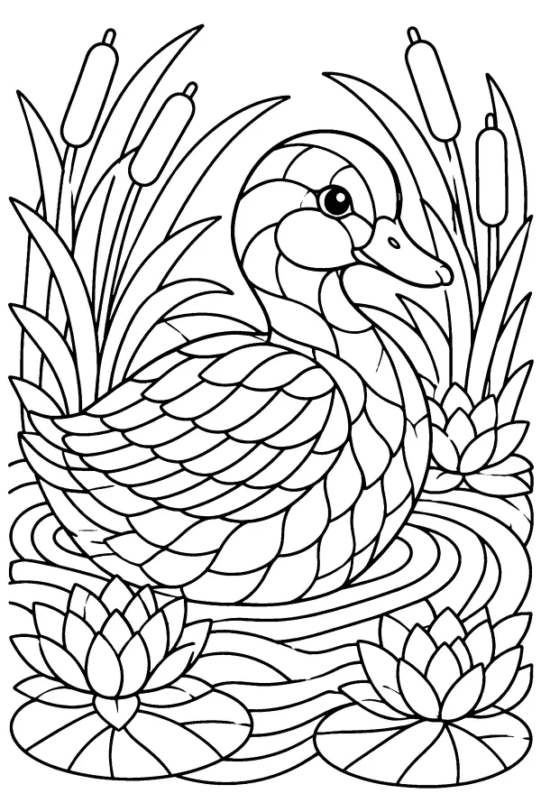 Stained Glass Duck