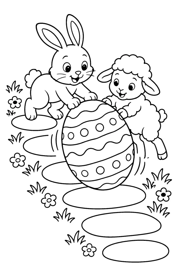 Bunny and Lamb Egg Roll