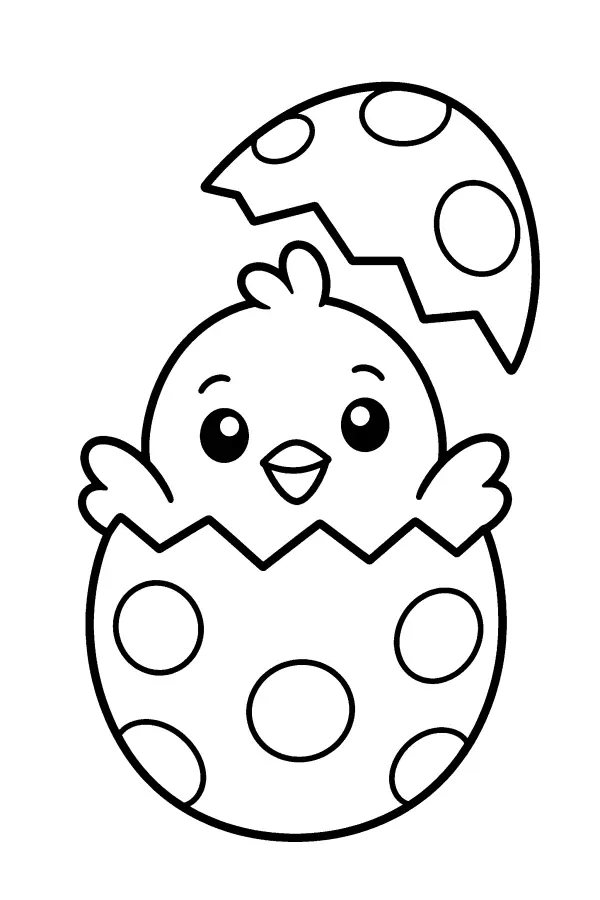 Chick In Eggshell